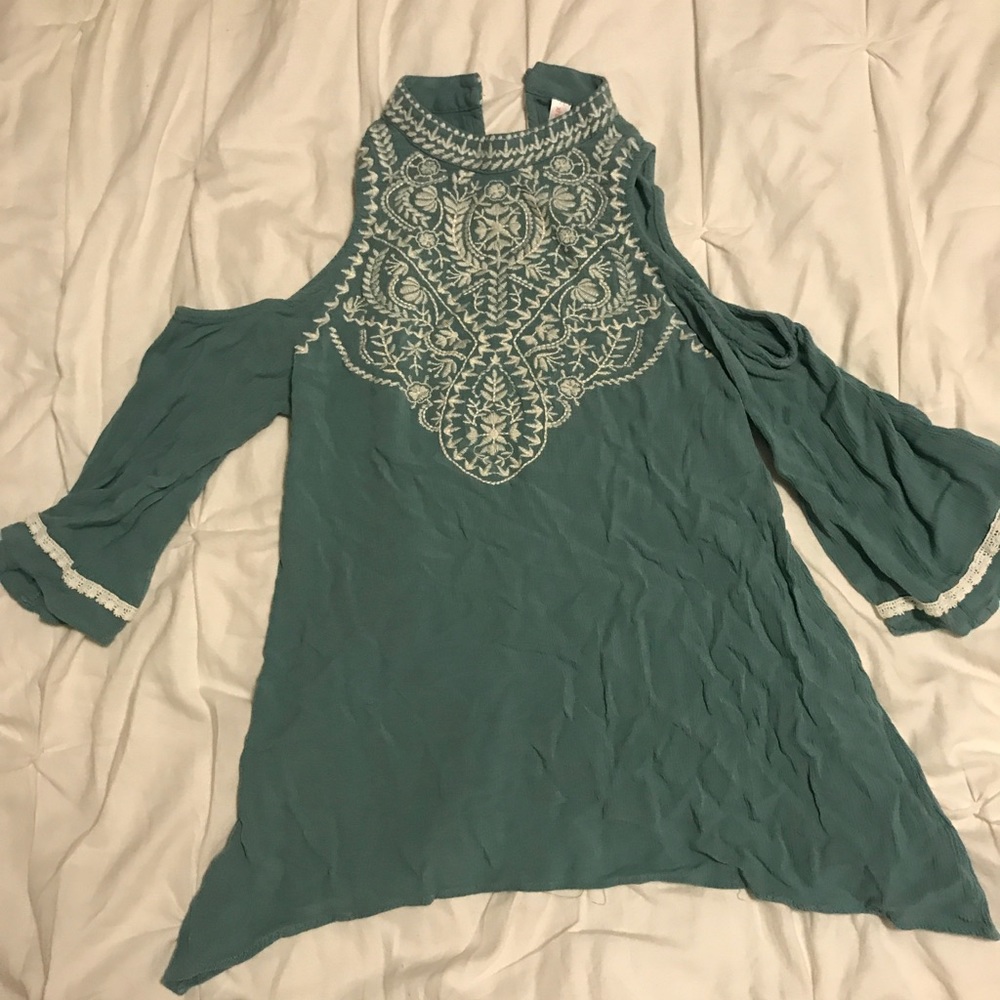 Teal blouse